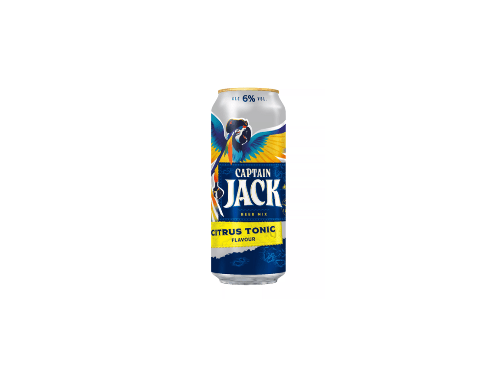 Captain Jack špeciálny ležiak svetlý s chuťou Citrus Tonic 500ml plech